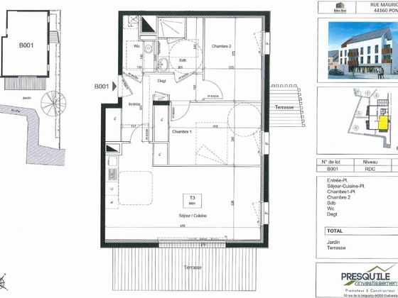 Vente Appartement 3 Pieces 62 75 M 203 000 Pontchateau 44