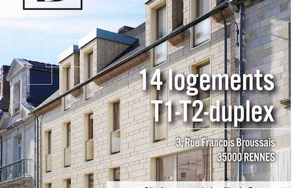 Vente duplex 2 pièces 40 m² à Rennes (35000), 371 525 €