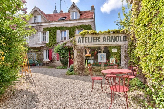 Une maison peinte avec atelier d’artiste par Van Gogh à Auvers sur Oise