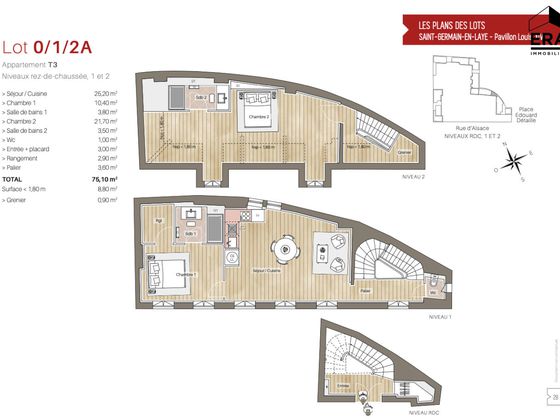 Vente Appartement 3 Pieces 75 M 1 057 899 Saint Germain En Laye 78